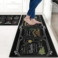 thumbnail image 4 of Black Wine Kitchen Rugs and Mats Set of 2 Wine Decoration Kitchen Rug Non Slip Absorbent Kitchen Mat for Sink Waterproof and Washable Runner Rugs for Laundry Room 17"x48"+17"x24", 4 of 6