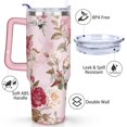 thumbnail image 3 of Modern Oil Painting 40 Oz Tumbler with Handle Lid and Straw, Stainless Steel Double Walled Vacuum Insulated Cup, Cute Birthday Gifts Tumbler for Women Men Friends, 3 of 7