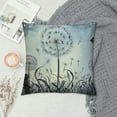 thumbnail image 2 of GOSMITH  Blue Dandelion Pillow Cover for Living Room Decor Rustic Farm Plants Botanical Square Soft Throw Pillow Dragonfly Watercolor Flowers Decorative Cushion Cover,Single Pack,White, 2 of 5