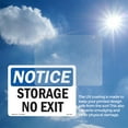 thumbnail image 5 of Storage No Exit OSHA Notice Vinyl Decal Label 7 Inch x 5 Inch - 10 Pack, 5 of 6