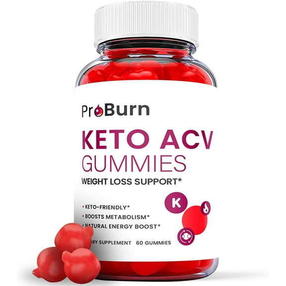 (1 Pack) Pro Burn Keto ACV Gummies - Energy & Focus Boosting Dietary Supplements for Weight Management & Metabolism - Fat Burn - 60 Gummies
