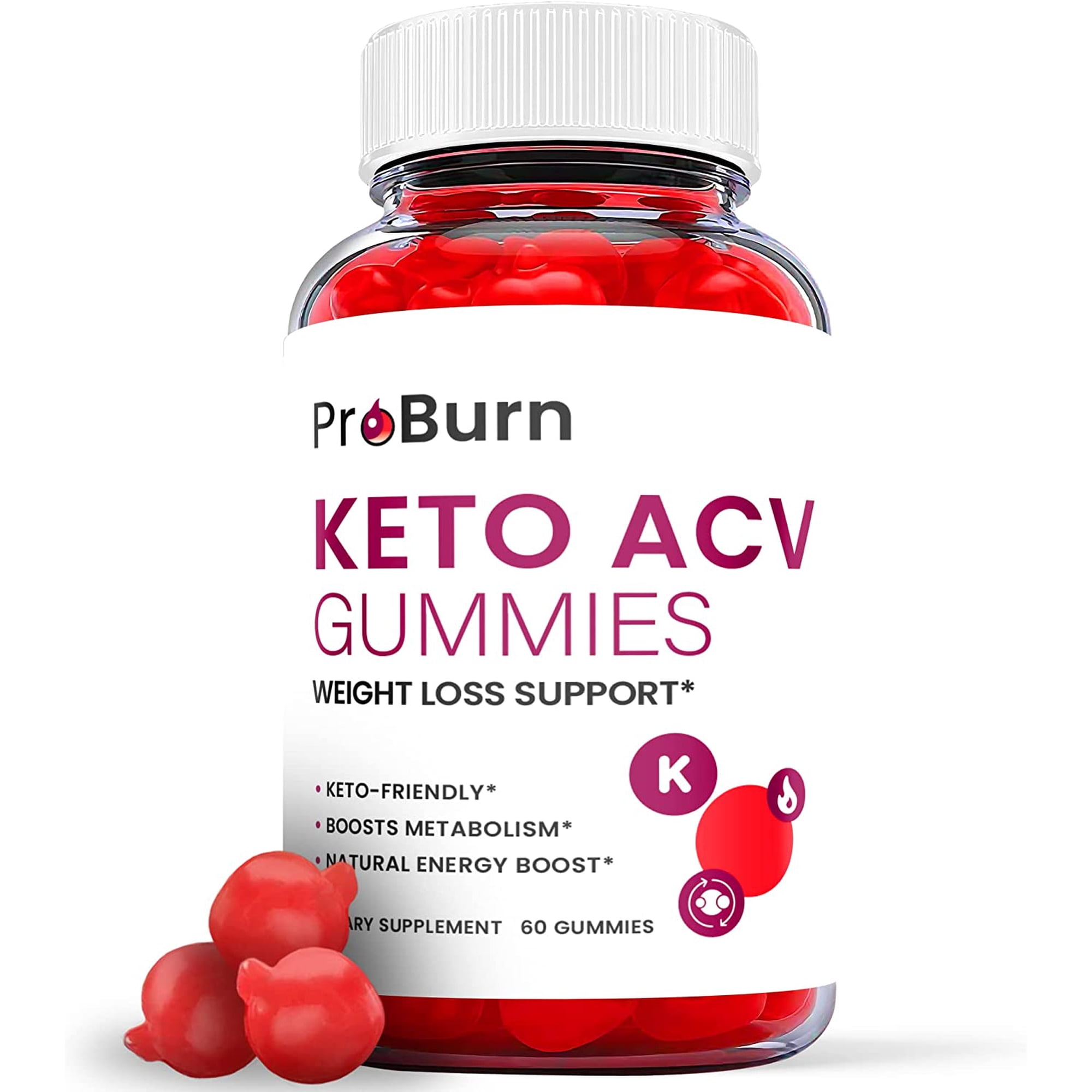 (1 Pack) Pro Burn Keto ACV Gummies - Energy & Focus Boosting Dietary Supplements for Weight Management & Metabolism - Fat Burn - 60 Gummies
