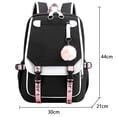 thumbnail image 2 of Teenage Girls' Backpack Middle School Students Bookbag Outdoor Daypack Large Capacity Student with USB Charge Port - Black, 2 of 6