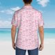 thumbnail image 4 of Balery Ribbon Bow Camisas hawaianas de manga corta para hombre, camisas playeras de corte holgado, camisas de vacaciones con botones,Medium, 4 of 7