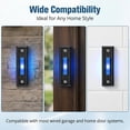 thumbnail image 7 of 2 Pcs Lighted Doorbell Button, NOGIS Wired Door Bell Push Buttons LED Door Chime, Wall Mounted Doorbell Switch Garage Doorbell Button for Most Door Bell Chimes Most Door (Warm Light), 7 of 7