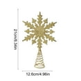 thumbnail image 3 of Mecorevxz Christmas Tree Snowflake Topper, 8" Xmas Star Tree Decorations, 3D Shatterproof Metal Star Tree Topper Decorations, Waterproof Christmas Tree Topper Decor for Xmas Home Decor(Gold), 3 of 7