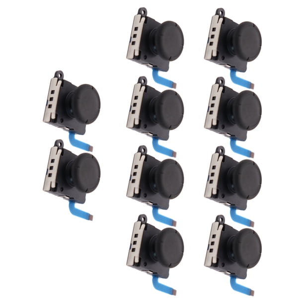 Sidaley Joystick analógico de 10 Uds con empuñaduras de palanca de mando, módulo de botón de repuesto con Sensor, accesorio de herramienta Videojuegos y accesorios Negro