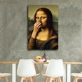 thumbnail image 4 of Mona Lisa Bathroom Mona Lisa Holding Her Nose Gifts Canvas Painting Poster Wall Art Decorative Picture Prints Modern Decor 12x18inch(30x45cm), 4 of 6