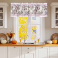 thumbnail image 2 of Kitchen Curtain Valances for Windows,Thanksgiving Pumpkin Starfish Shell Flower Rod Pocket Small Valance Pink Stripe,60"x18", 2 of 9
