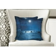 thumbnail image 4 of Ambesonne Ocean Throw Pillow Cover 2 Pack, Dramatic Nighttime Sky, 20", Navy White, 4 of 6