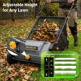 thumbnail image 5 of 21" Push Lawn Sweeper with 103L Mesh Collection Hopper Bag, 200L Leaf Bag, Leaf and Grass Collector with 4 Adjustable Heights, Steel Frame & Rubber Wheels, 5 of 8