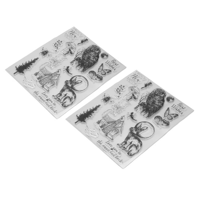 Embossing Folder, 2PCS Fairy Card Making Stamps Recyclable Clear Imprint DIY Handicraft Decorative Stamps DIY Journal Album Decoration Craft Accessories