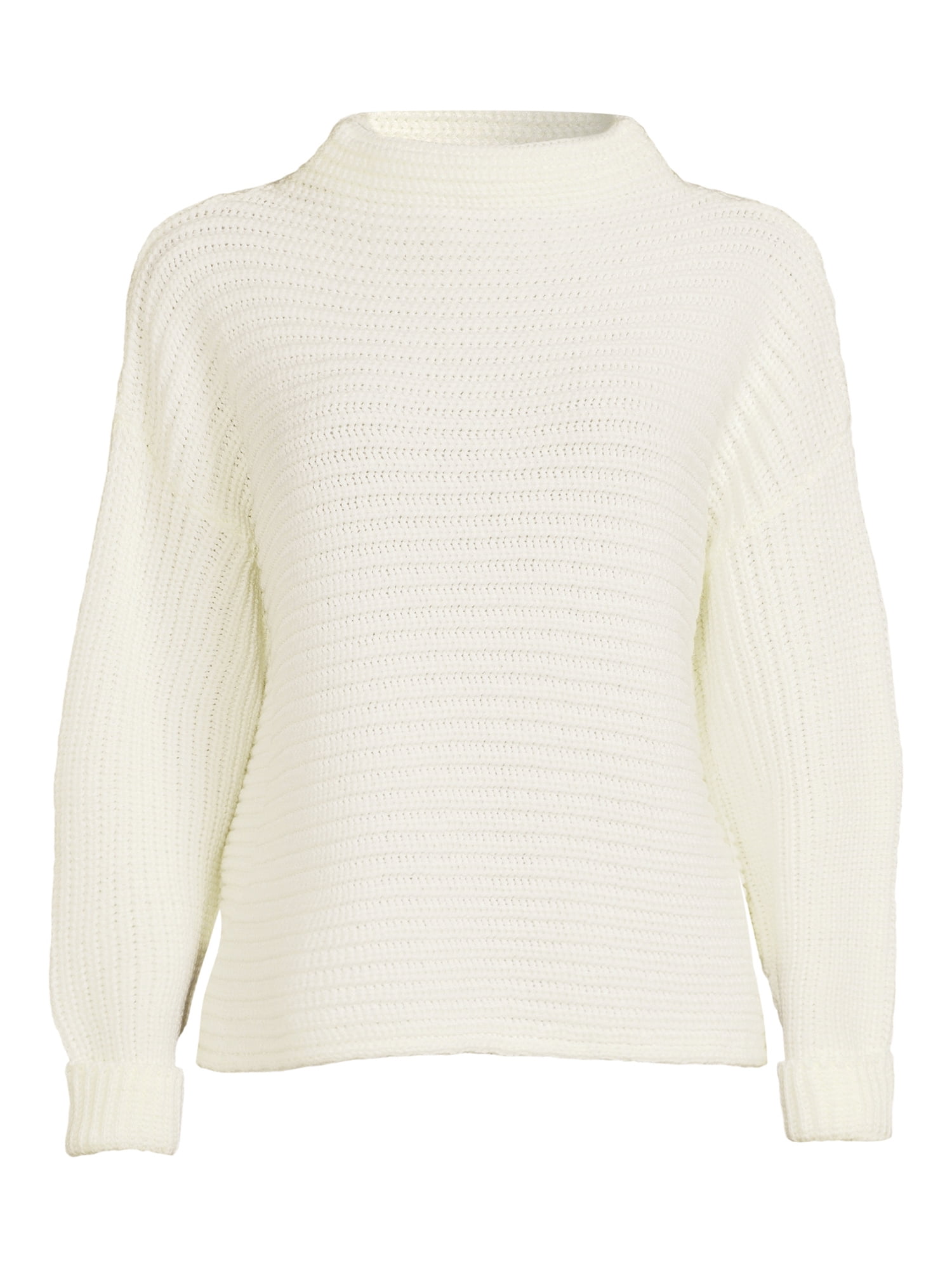 Time and Tru Women's Horizontal Shaker Knit Sweater