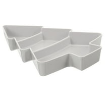 USHOBE Holiday Tree Trays 1Pack Christmas Tree Shape Fruit Plate for Home Use and Snack Storage in Grey