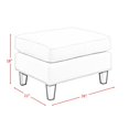 thumbnail image 4 of Picket House Furnishings Pouf Emery en Blanc, 4 of 4