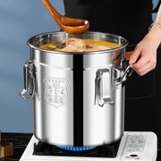Yibooy 12L304 Stainless Steel Airtight Canister w/Lid Food Container for Home Kitchen