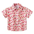 thumbnail image 1 of Hiiyo Chemise d'Été Hawaïenne pour Garçons, Imprimé Tropical, Manches Courtes, Boutonnée, 1 of 6