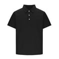 thumbnail image 6 of Ashirexll Mens T-shirts, Big and Tall Shirts for Men, Plus Size Casual Fashion Button Turndown Collar T-shirts for Casual and Work, 6 of 6