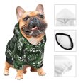 thumbnail image 3 of Fotbe Green Snakeskin Print Small Dog Sweater Hoodies Pet Grey Hooded Soft Fleece Sweatshirts with Pocket Fall Winter Puppy Cat Sweaters Warm Clothes-X-Large, 3 of 7