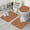 Orange Occult Pattern, variant on Green Sun Moon Cloud Planet Pattern Bathroom Rugs Sets 3 Piece,Toilet Cover Set,Absorbent Non Slip Bathroom Mats Sets with U-Shaped Contour Rug Toilet Rug Set