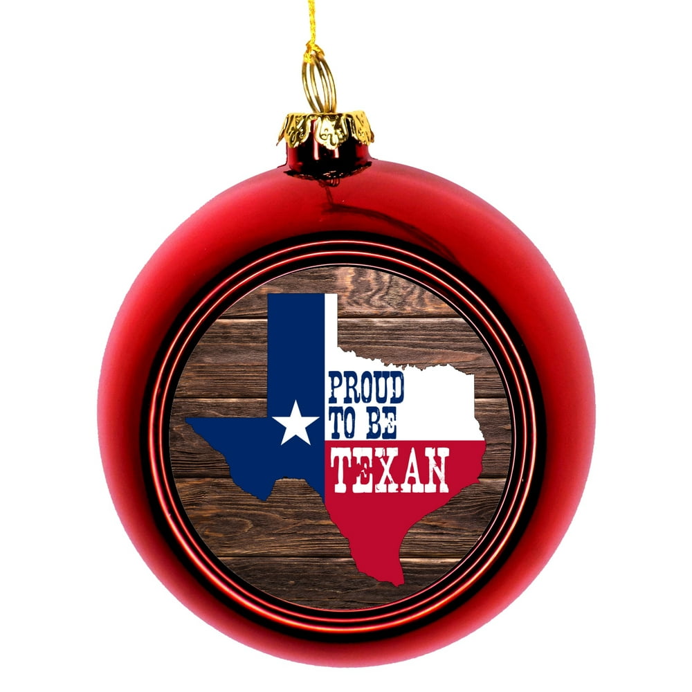 Texas State Ornament Christmas Décor Hanging Christmas Ornaments Red