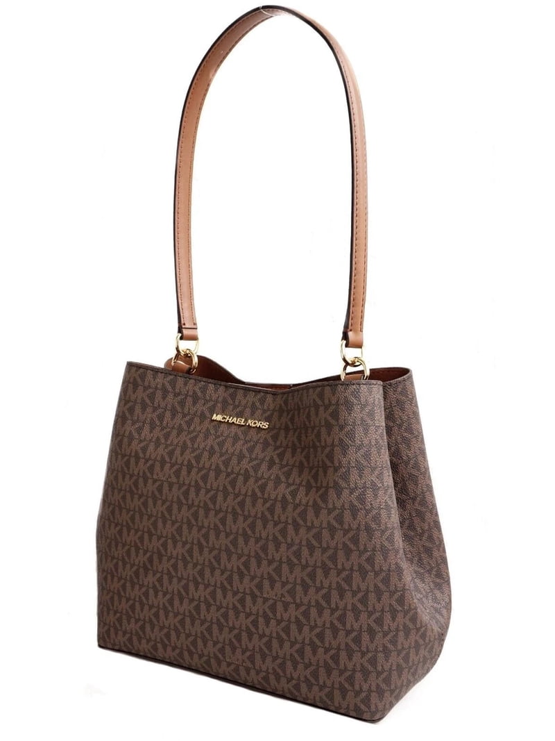 Michael Kors Pratt Medium Signature Logo Shoulder Bag (Brown