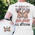 thumbnail image 3 of FLAGWIX Veteran Jesus Christ And A United States Veteran Flag USA Christian T-Shirt VTM603TS - Father's Day, Christmas Gifts For Men, Husband Gifts, 3 of 6
