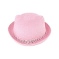 thumbnail image 3 of CTM Girl's Smiling Kitty Face Straw Sun Hat, 3 of 5
