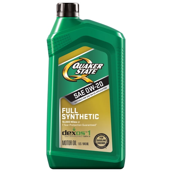 Quaker State Full Synthetic 0W-20 Motor Oil, 1 Quart