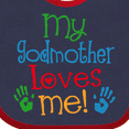 thumbnail image 4 of Inktastic My Godmother Loves Me Boys or Girls Baby Bib, 4 of 4