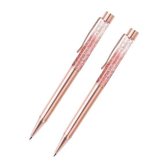 2-Pack Retractable Ballpoint Pens, Creative Click Action Smooth Writing Pens, Durable Office Stationery for Daily Note-Taking B#005 D