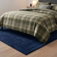 thumbnail image 2 of Mainstays Solid High Low Tufted Grid Navy Blue Indoor Area Rug, 8' x 10', 2 of 7