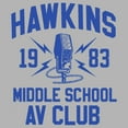thumbnail image 2 of Netflix Men's Stranger Things Hawkins AV Club 1983 Pull Over Hoodie Athletic Heather Medium, 2 of 4
