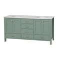 thumbnail image 6 of Horizon 72" Double Bathroom Vanity with Sage Green Cabinet and Engineered Carrara Top, 6 of 6