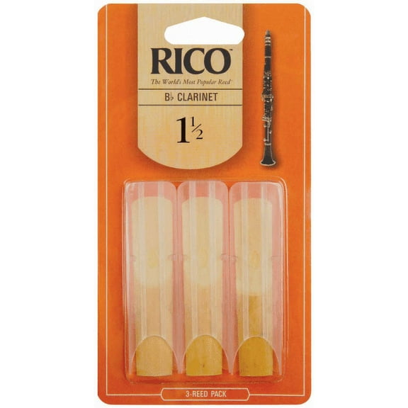 Royal by D'Addario Bb Clarinet Reeds, Strength 1.5, 3-pack