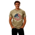 thumbnail image 2 of sususu 250 Anniversary USA Shirt Men USA 250th Anniversary T-Shirt Patriotic Pride Tee Cotton Blend Shirts Casual Tops Khaki L, 2 of 5