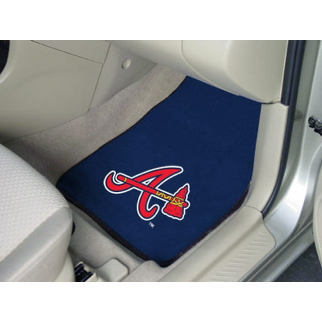 MLB - Atlanta Braves 2-pc Carpeted Car Mats 17"x27"