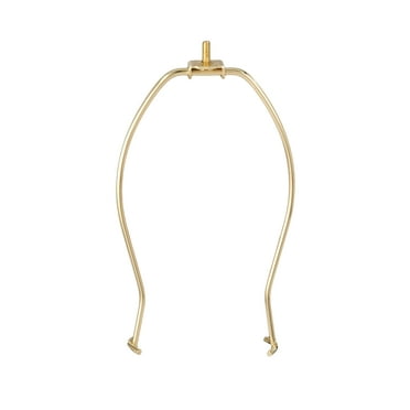 B&P Lamp® 8 Inch Lamp Cup Shade Harp Holder for Table and Floor Lamps, Brass Plated Steel