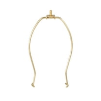 B&P Lamp® 8 Inch Lamp Cup Shade Harp Holder for Table and Floor Lamps, Brass Plated Steel