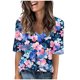 thumbnail image 5 of Camisetas Casuales de Manga Corta Plisada de la Moda de las Mujeres, Camiseta Cómoda de Poliéster para las Mujeres, Blusa de Primavera de Verano Lavado a Mano, 5 of 7
