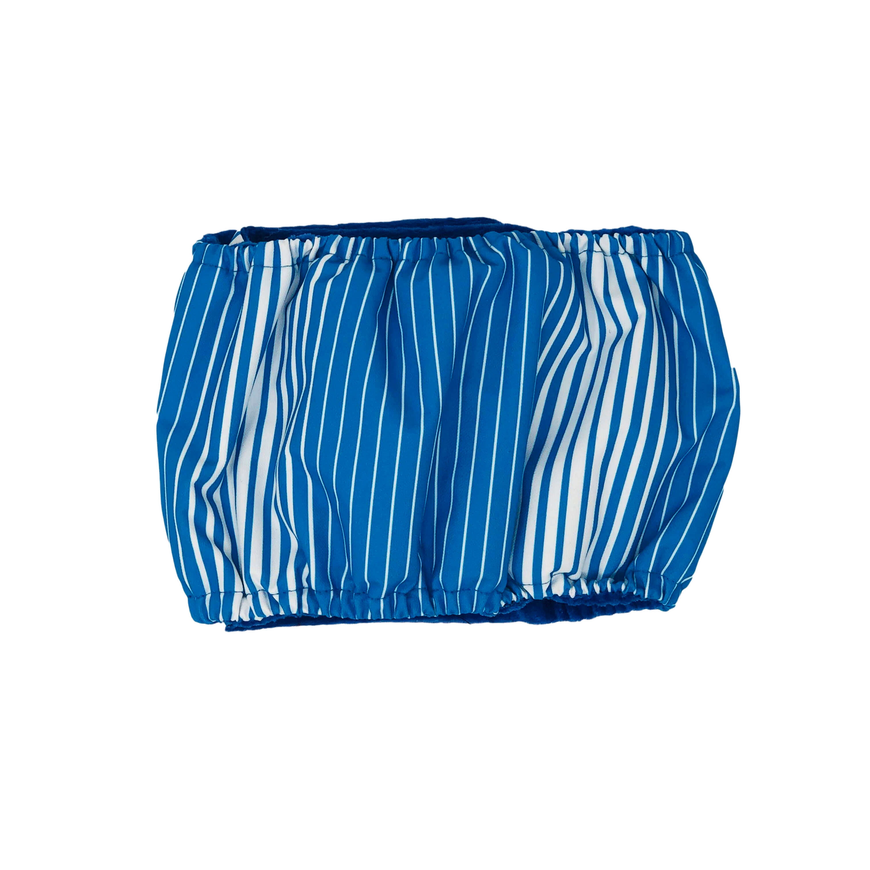 Barkertime Blue Stripes Premium Waterproof Washable Dog Belly Band Male Wrap - Made in USA