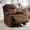 Brown, variant on GEEYOO Manual Swivel Rocker Recliner Chair with Side Pockets,Small Recliner Chair for Small Spaces,Upholstered Linen Fabric Glider Nursery Chair for Living Room,Dark Grey