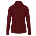 thumbnail image 6 of Women Summer Tops Women Casual Solid Blouse Long Sleeve Pullover Turtleneck Zipper Sweatshirt Tops Womens Warm Long Sleeve Neck Pajama Shirt Oversized Flannel Tunic Sports Tights Ladies Wine L, 6 of 8