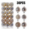 thumbnail image 4 of 36pcs Mini Christmas Ball Ornaments, Shatterproof Plastic Xmas Hanging Baubles, Cute Small Decorations for Home Festive Party Christmas Tree, Lightweight Christmas Miniature Ornaments, 1.18in, Beige, 4 of 4
