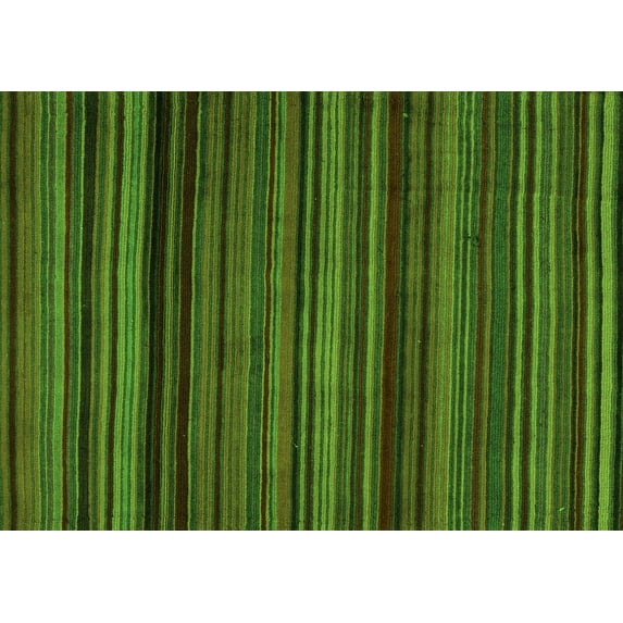 Ahgly Company Indoor Rectangle Abstract Green Modern Area Rugs, 8' x 12'