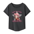 thumbnail image 2 of Camiseta de mujer, camiseta de manga corta con cuello redondo para uso diario en desplazamientos y acampadas. M, 2 of 8