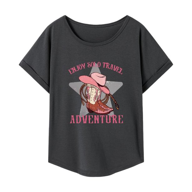 Camiseta para mujer femenina simple streetwear clásico recuerdo suave cuello redondo camiseta M