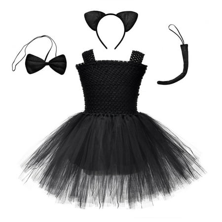 

Kids Toddler Baby Girls Dress Clothes Carnival Solid Color Tulle Princess Pageant Dress With Accessory Set 4PCS Baby Clothing