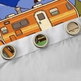 thumbnail image 4 of Castle Fairy Retro Camping Scene Curtains Pack of 2 (42x84 Each) for Kids, Night Art Curtains Blackout for Bedroom, Orange Blue, 4 of 6