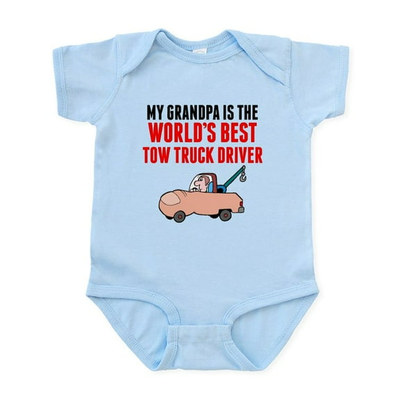CafePress - My Grandpa Is The Worlds Best Tow Truck Driver Bod - Baby Light Bodysuit, Size Newborn - 24 Months